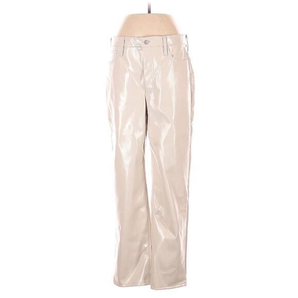 NWT Madewell Cream The Perfect Vintage Straight Pant Faux Leather Edition Sz 30 - Picture 3 of 4